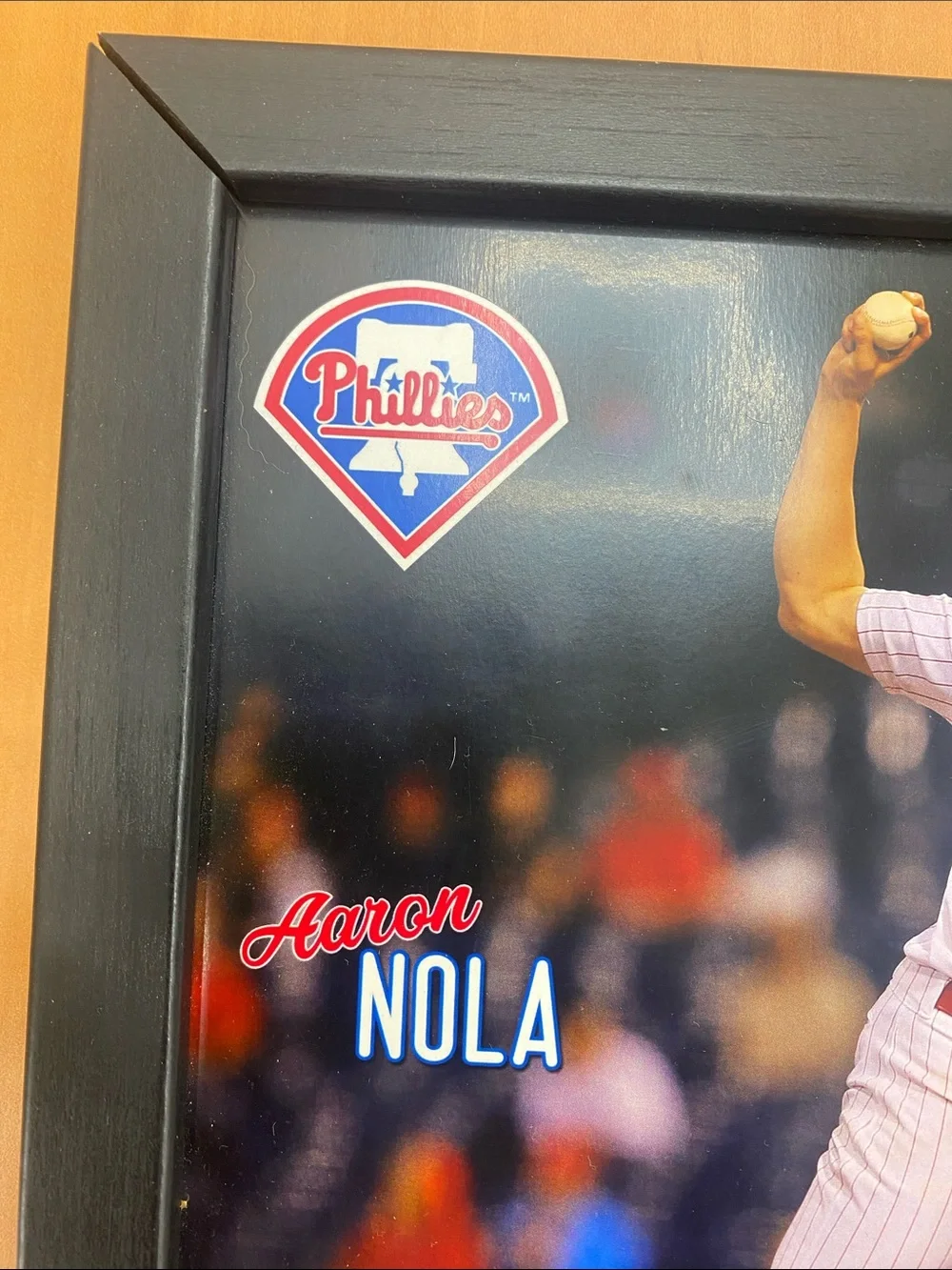 Philadelphia Phillies Aaron Nola Game Used Baseball 8x10 (BIN 5)